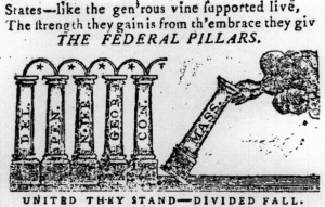 The Federal Pillars, Massachusetts Centinel, 16 January 1788
