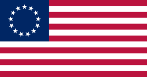 Thirteen-star American Flag, in use from 1777 to 1795.