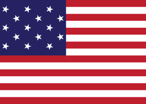 Fifteen-star/fifteen-stripe U.S. Flag, in use from 1795 to 1818.