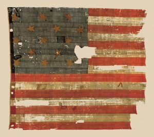 In the late 1800s, the Star-Spangled Banner was subjected to souvenir hunters, reducing much of the original 30x42 foot flag to the 30x34 foot flag we know today.